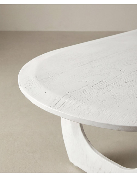 Mesa de centro KORA barata | Envío rápido y financiación | Diseño escultórico en madera de mango
