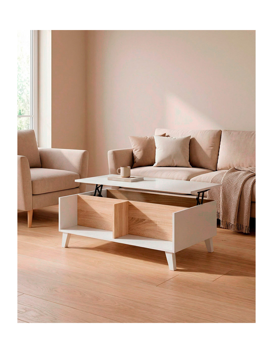 Mesa de centro elevable VIKA barata | Envío rápido y garantía