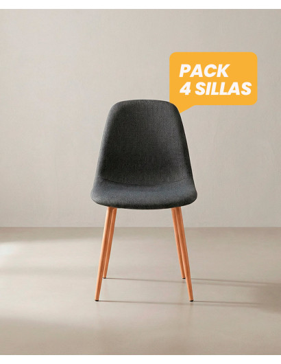 Pack 4 sillas de comedor SORA barata  | Envío rápido y financiación