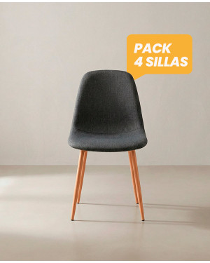 Pack 4 sillas de comedor SORA barata  | Envío rápido y financiación