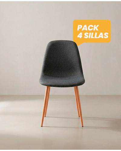 Pack 4 sillas de comedor SORA barata  | Envío rápido y financiación