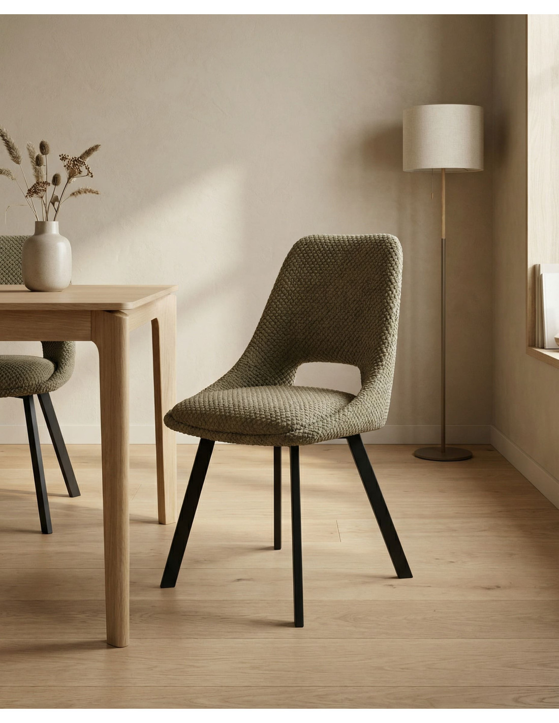 Pack 4 sillas de comedor tapizadas MUREA baratas| Envío rápido y financiación