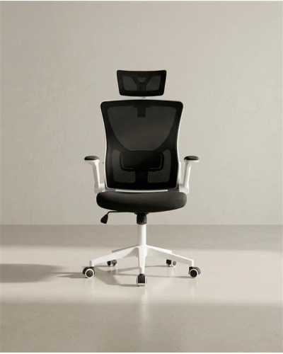 Silla de estudio con brazos abatibles DALEN negro