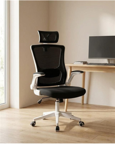 Silla de estudio con brazos abatibles DALEN negro ambiente
