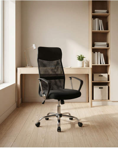 Silla de estudio MEXOR negro ambiente
