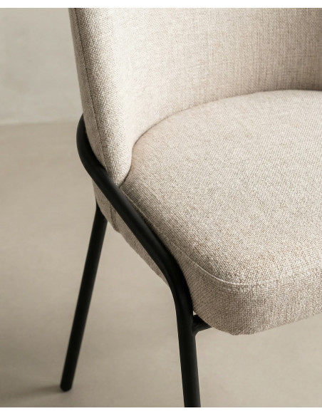 Pack 2 sillas de comedor tapizadas KELIA baratas | Envío rápido y financiación