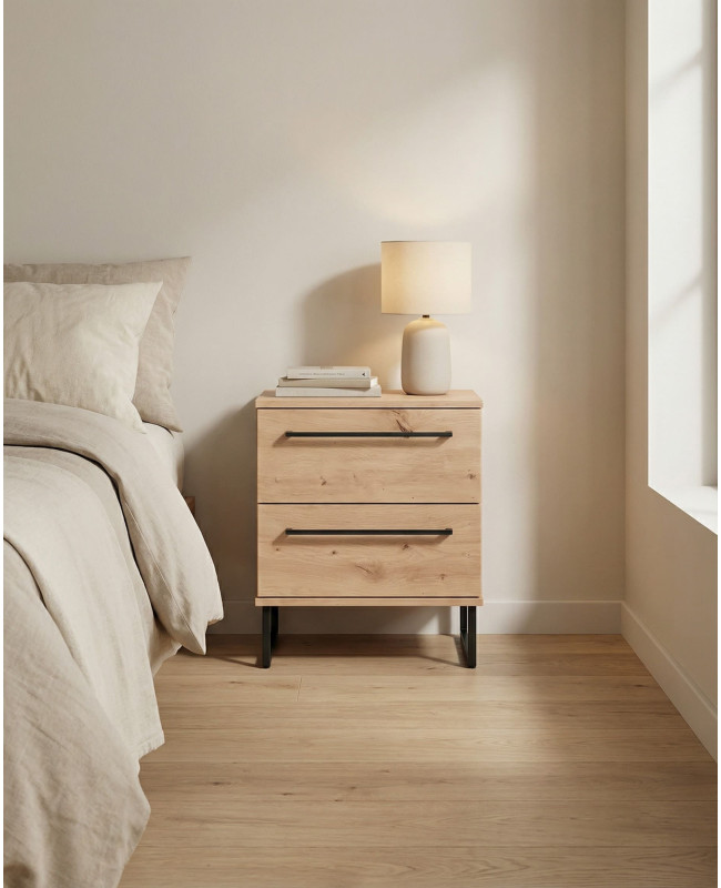 Mesita 2 cajones LUREN barata | Envío rápido y financiación