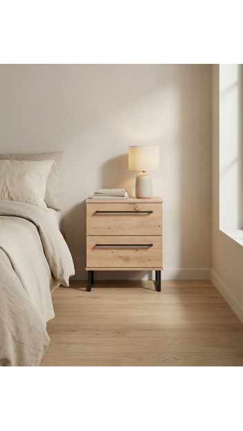 Mesita 2 cajones LUREN barata | Envío rápido y financiación