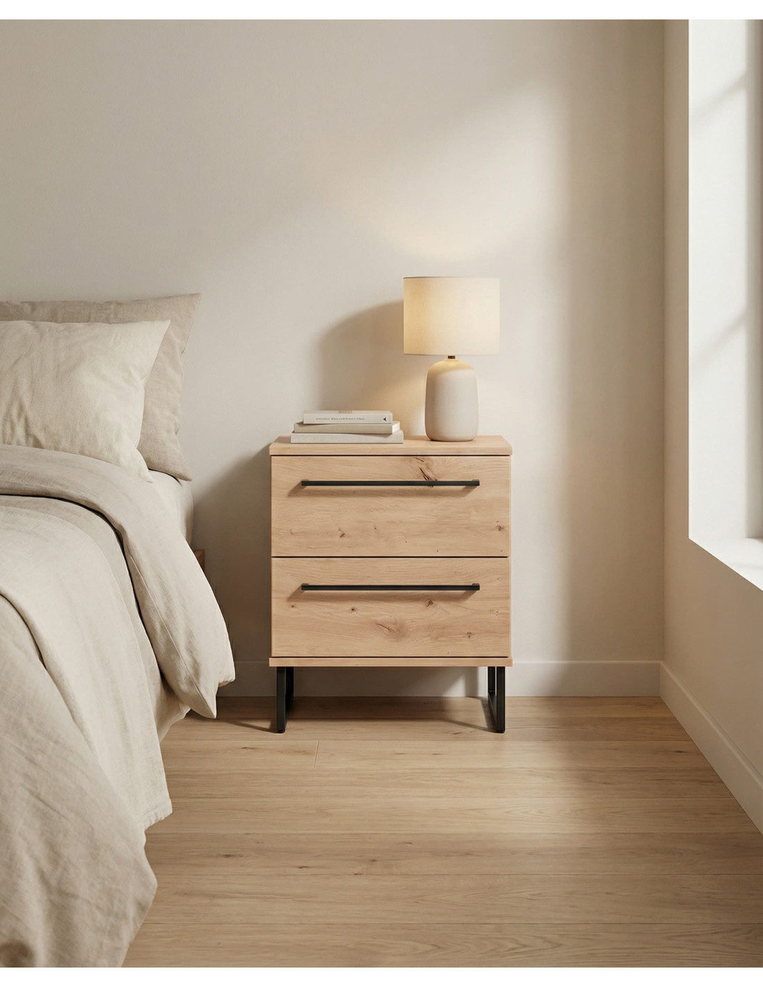 Mesita 2 cajones LUREN barata | Envío rápido y financiación