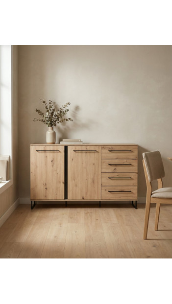 Compra Aparador 2 puertas y 4 cajones LUREN barato | Envío rápido y financiación