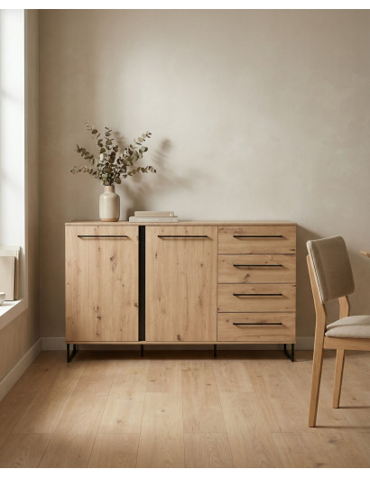 Compra Aparador 2 puertas y 4 cajones LUREN barato | Envío rápido y financiación