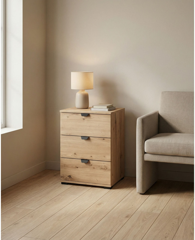 Mesita 3 cajones ZAREL r.artisan ambiente