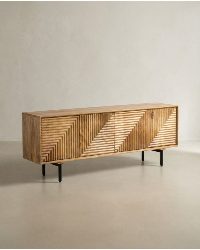 Mueble TV madera mango DUNAR lateral