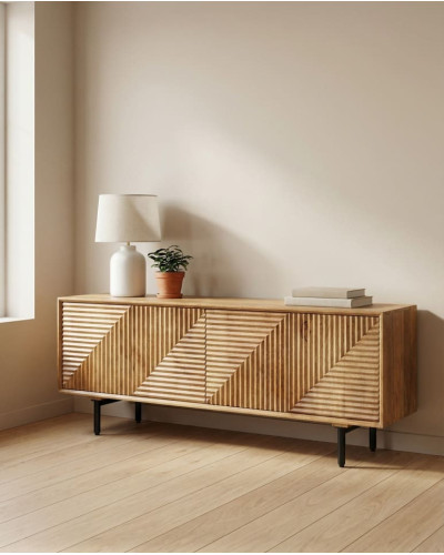 Mueble TV madera mango DUNAR ambiente