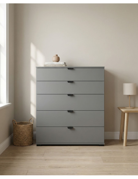 Compra Cómoda 5 cajones ZAREL al mejor precio | Envío rápido y financiación