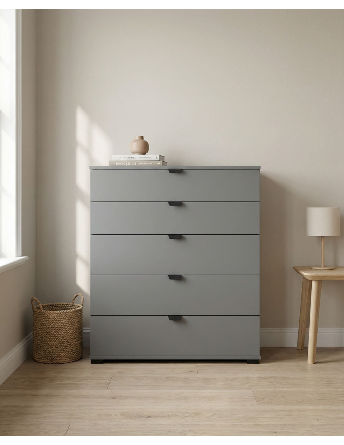 Compra Cómoda 5 cajones ZAREL al mejor precio | Envío rápido y financiación