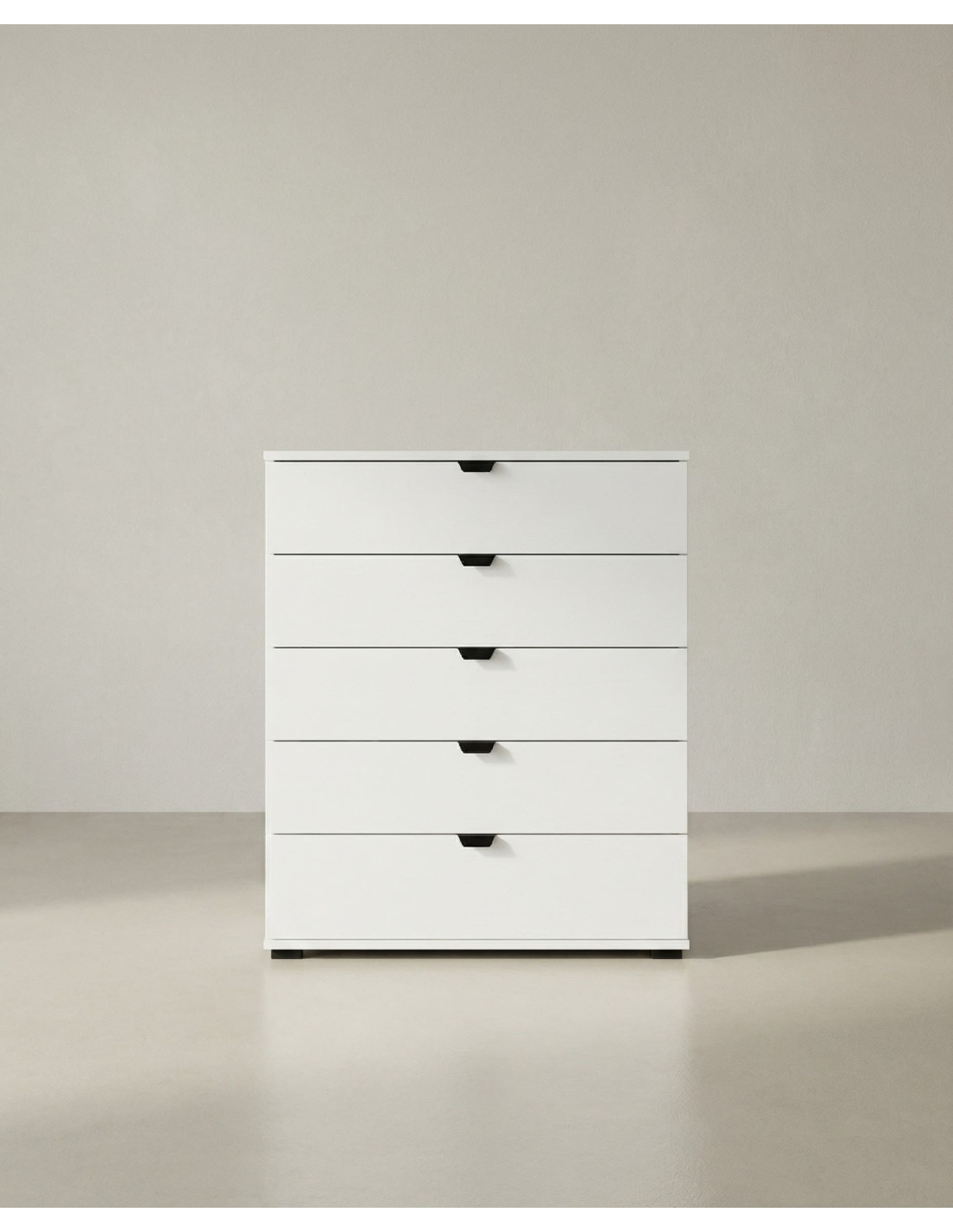 Cómoda 5 cajones ZAREL blanco