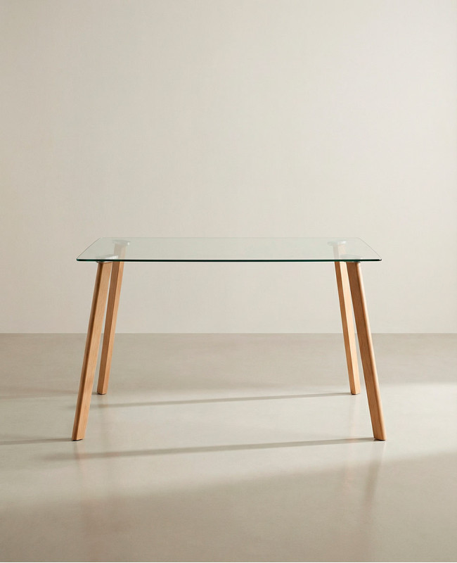 Mesa comedor tapa cristal ZAREN barata | Envío rápido y financiación