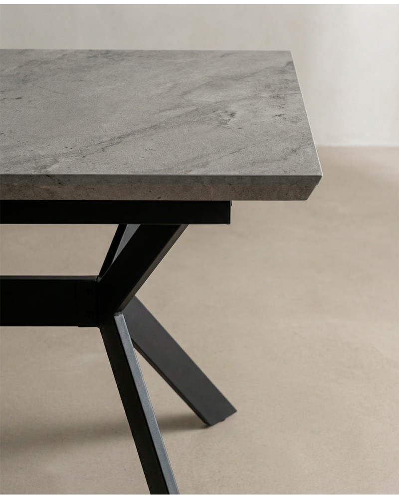 Mesa de comedor extensible central SILAR detalle