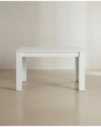 Mesa de comedor extensible NUBAR blanco