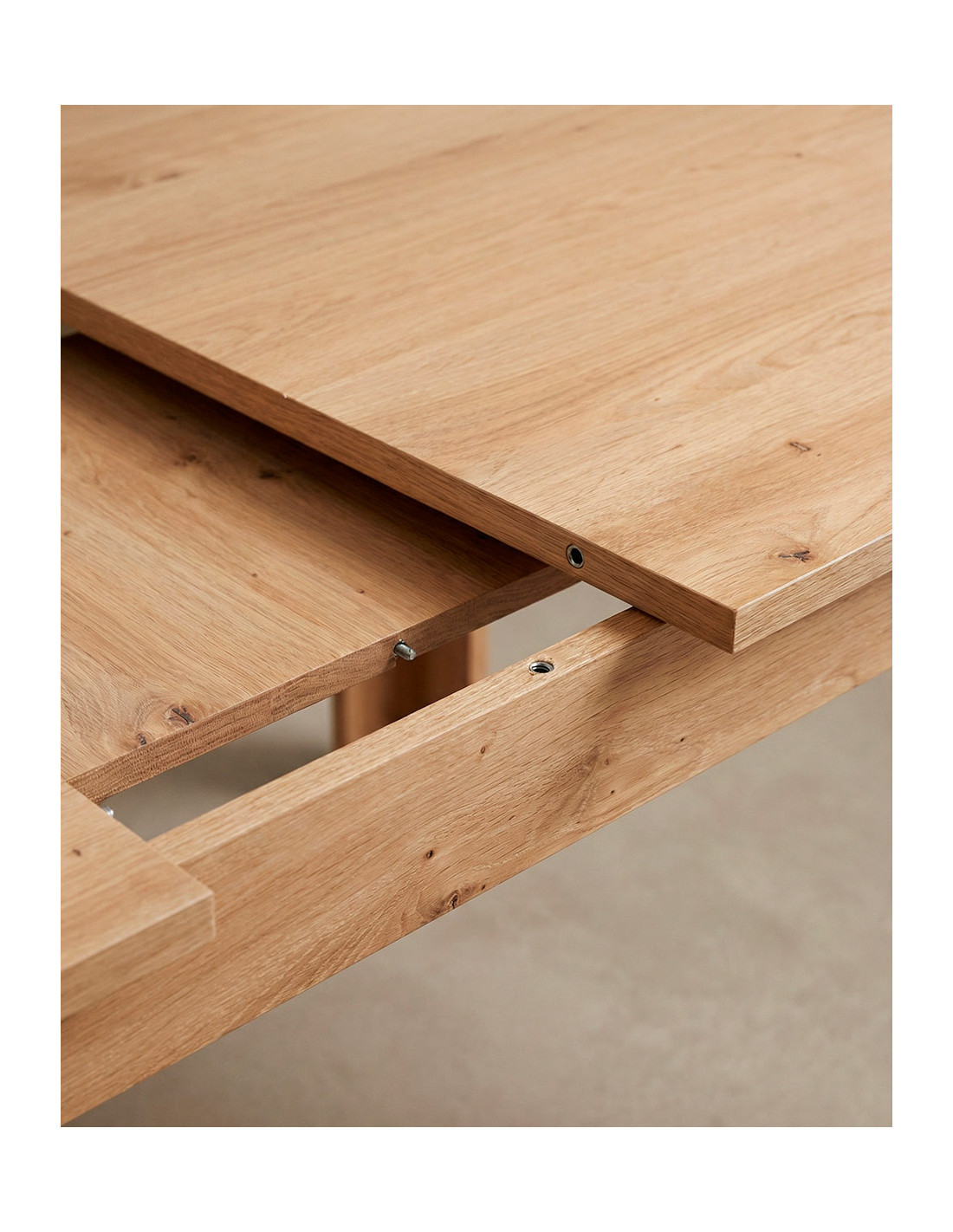 Mesa de comedor extensible NUBAR artisan detalle