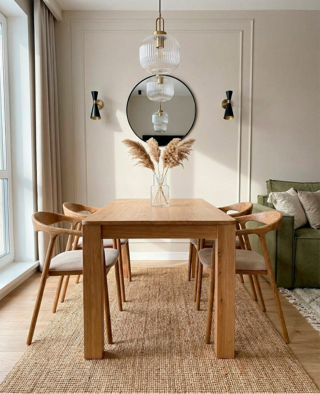 Mesa de comedor extensible NUBAR artisan ambiente