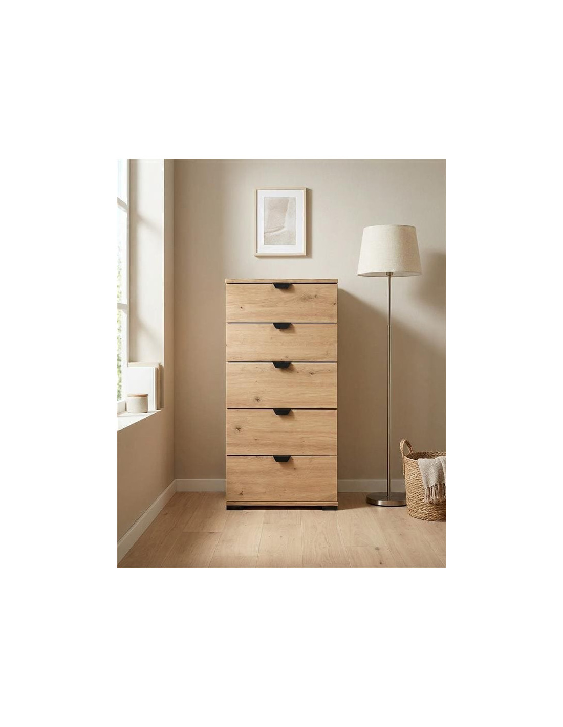 Sinfonier 5 cajones ZAREL Roble artisan ambiente