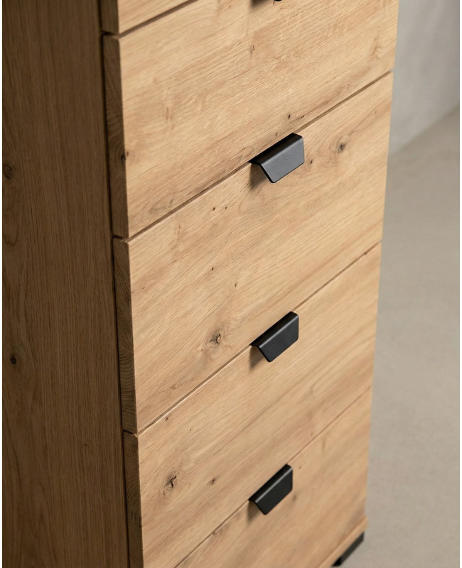 Sinfonier 5 cajones ZAREL Roble artisan detalle