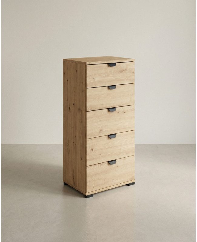 Sinfonier 5 cajones ZAREL Roble artisan lateral