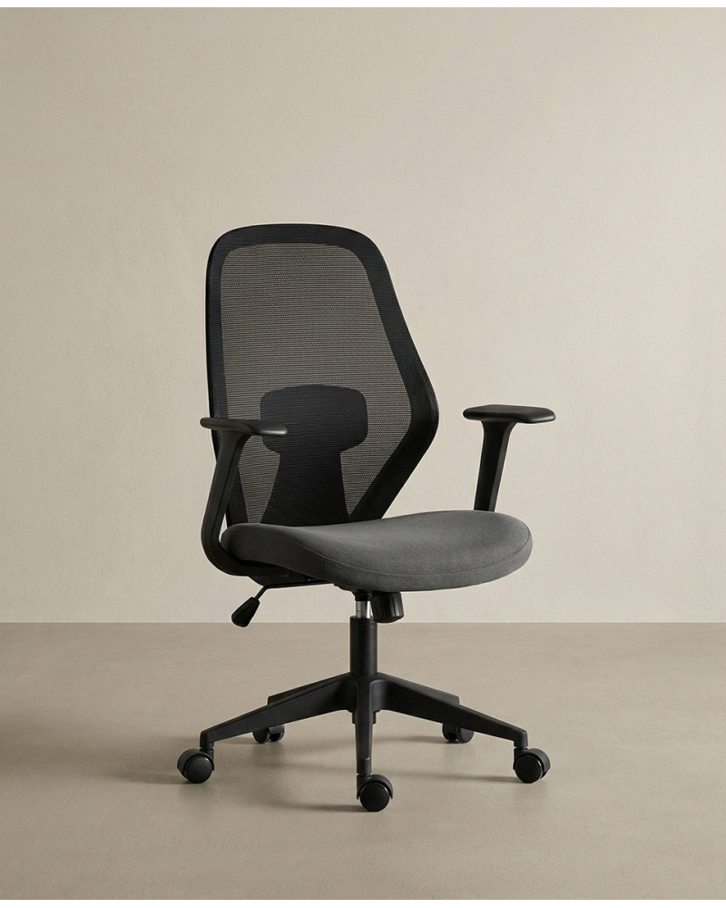 Silla oficina giratoria TORIX gris antracita lateral