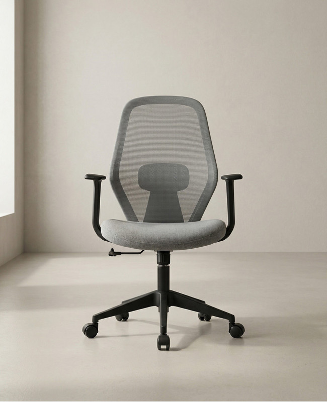 Silla oficina giratoria TORIX gris claro
