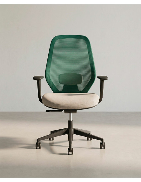 Silla oficina giratoria TORIX verde taupe
