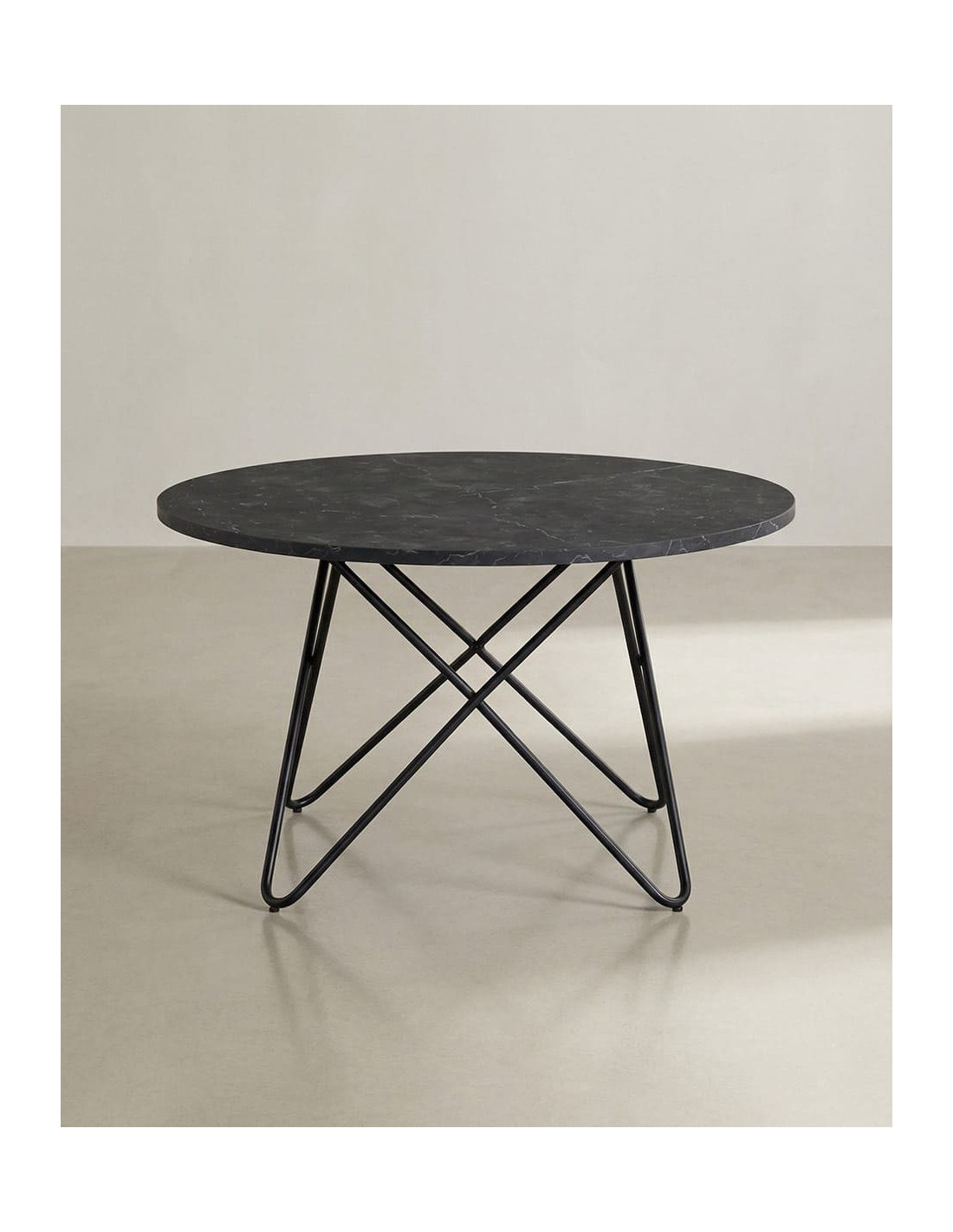 Mesa centro redonda negra NAREX frente