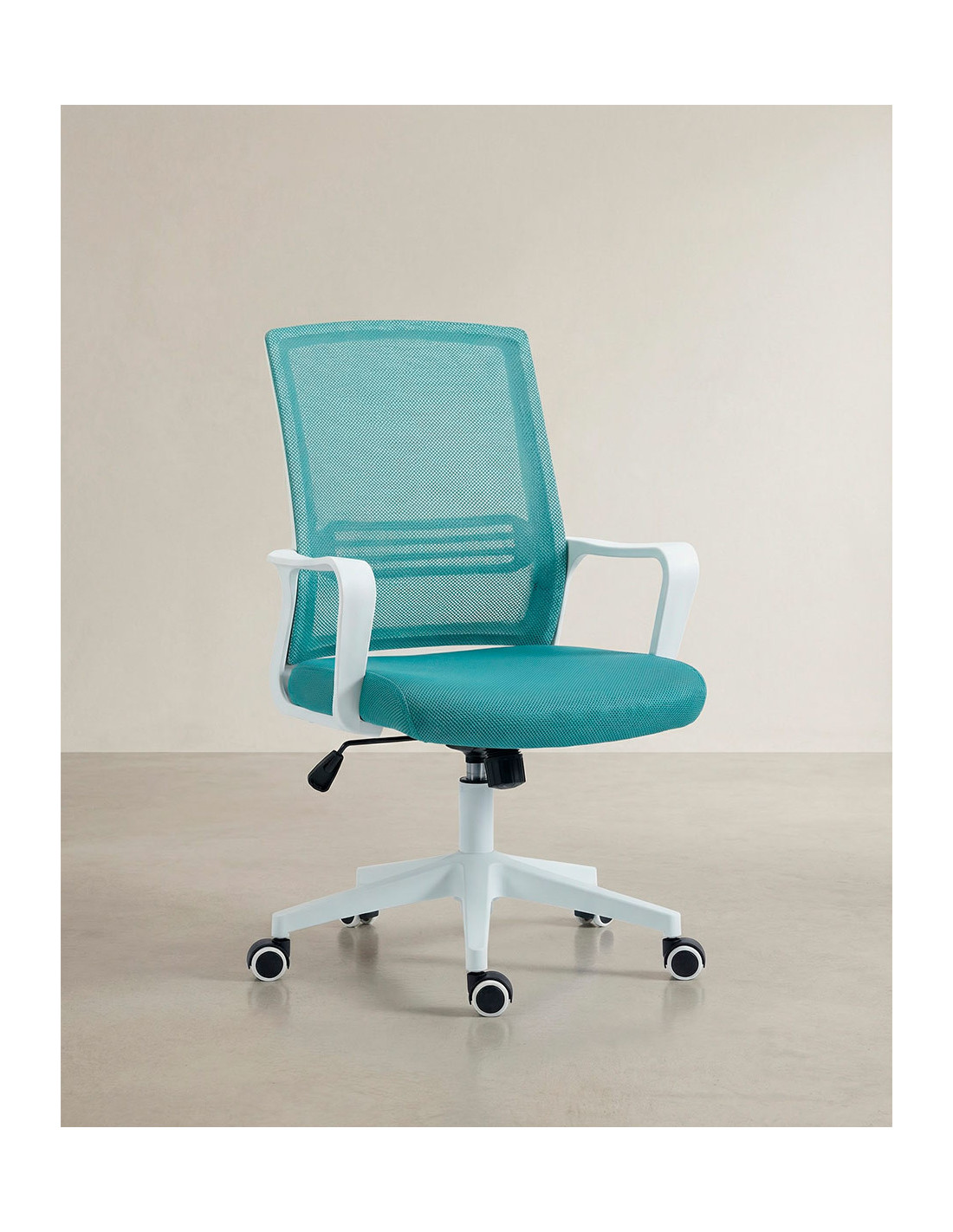 Silla de estudios con brazos VEXA turquesa lateral