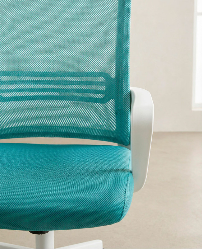 Silla de estudios con brazos VEXA turquesa detalle