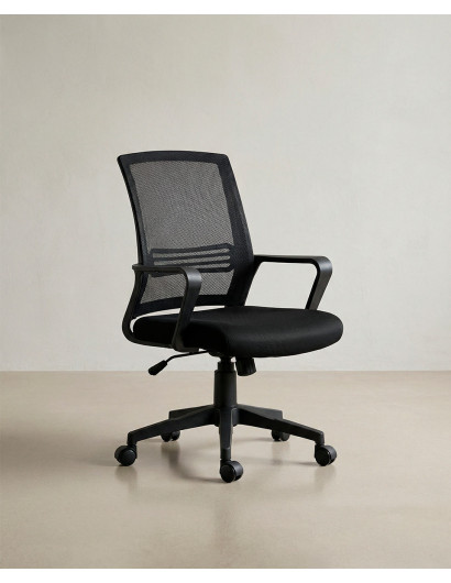 Silla de estudios con brazos VEXA negro lateral