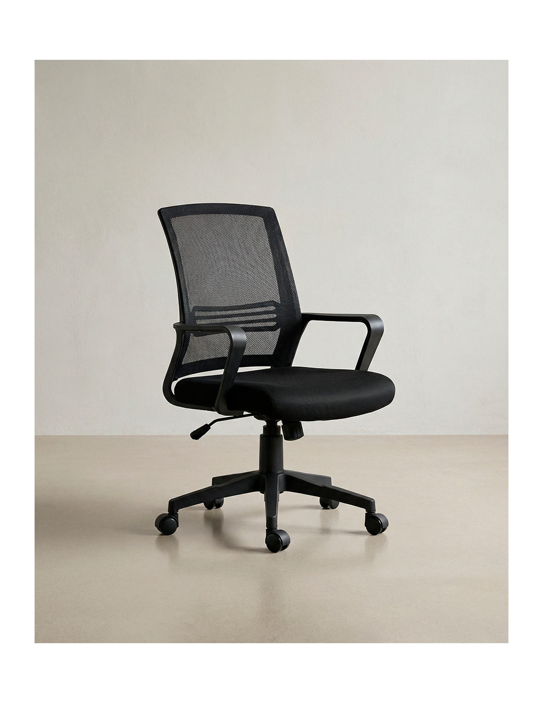 Silla de estudios con brazos VEXA negro lateral