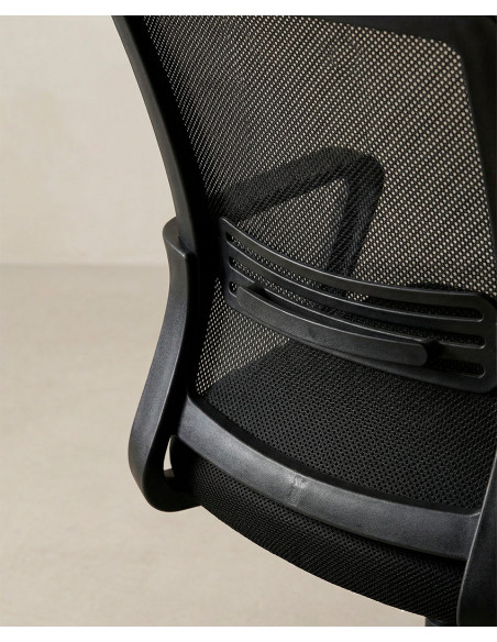 Silla de estudios con brazos VEXA negro detalle