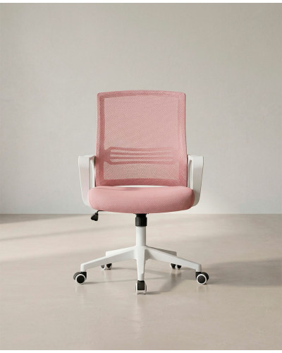 Silla de estudios con brazos VEXA rosa