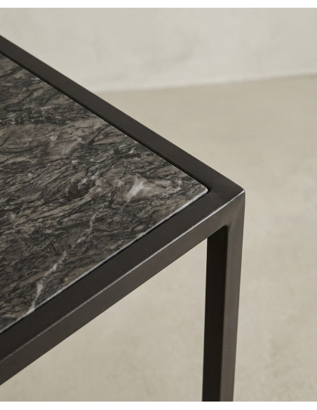 Mesa auxiliar forma C BEXAR detalle