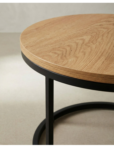 Juego 2 mesas de centro redondas LUXEN detalle