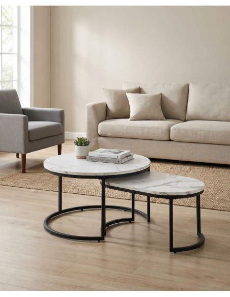 Juego 2 mesas de centro ZUNAR ambiente