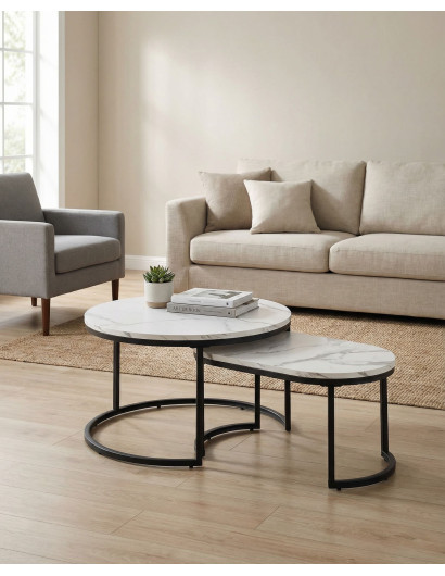 Juego 2 mesas de centro ZUNAR ambiente