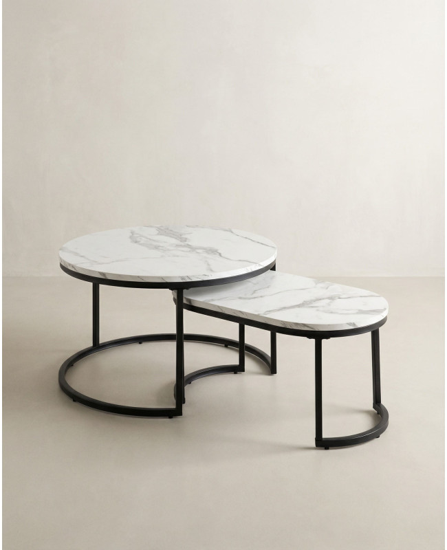 Juego 2 mesas de centro ZUNAR lateral