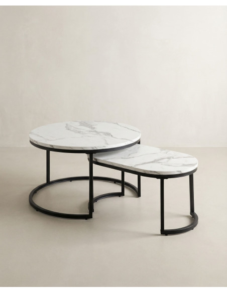 Juego 2 mesas de centro ZUNAR lateral