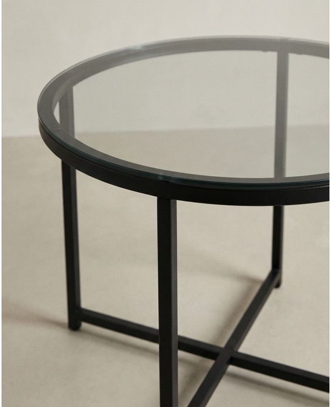 Mesa auxiliar redonda LUNEX detalle