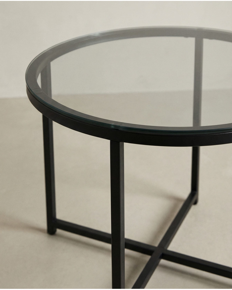 Mesa auxiliar redonda LUNEX detalle