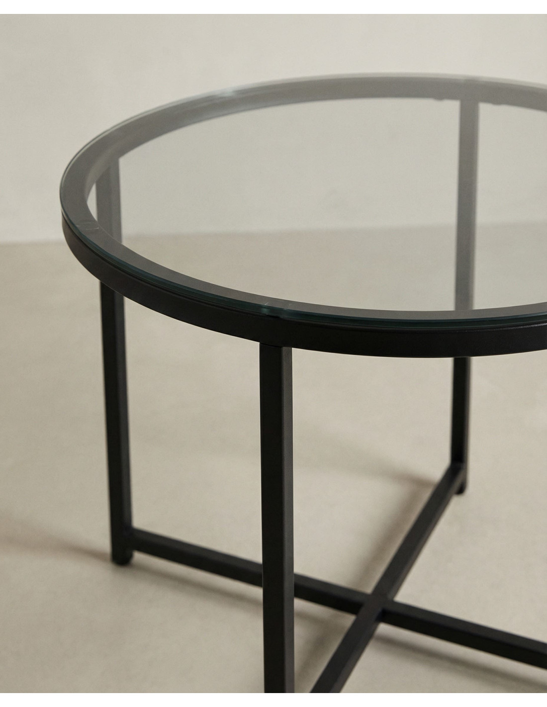 Mesa auxiliar redonda LUNEX detalle