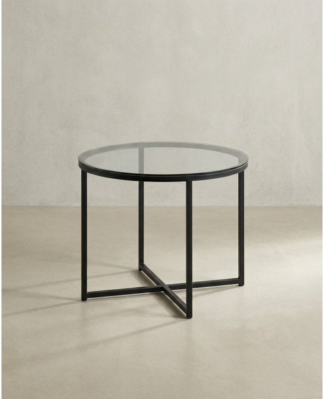 Mesa auxiliar redonda LUNEX lateral