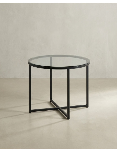 Mesa auxiliar redonda LUNEX lateral